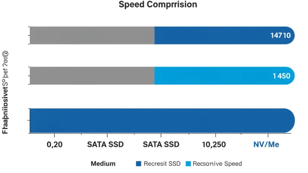SSD vs. HD: Vale a Pena em 2025? Análise Completa e Atualizada 3 Gráfico comparativo mostrando diferenças de velocidade entre HD, SSD SATA e SSD NVMe em 2025