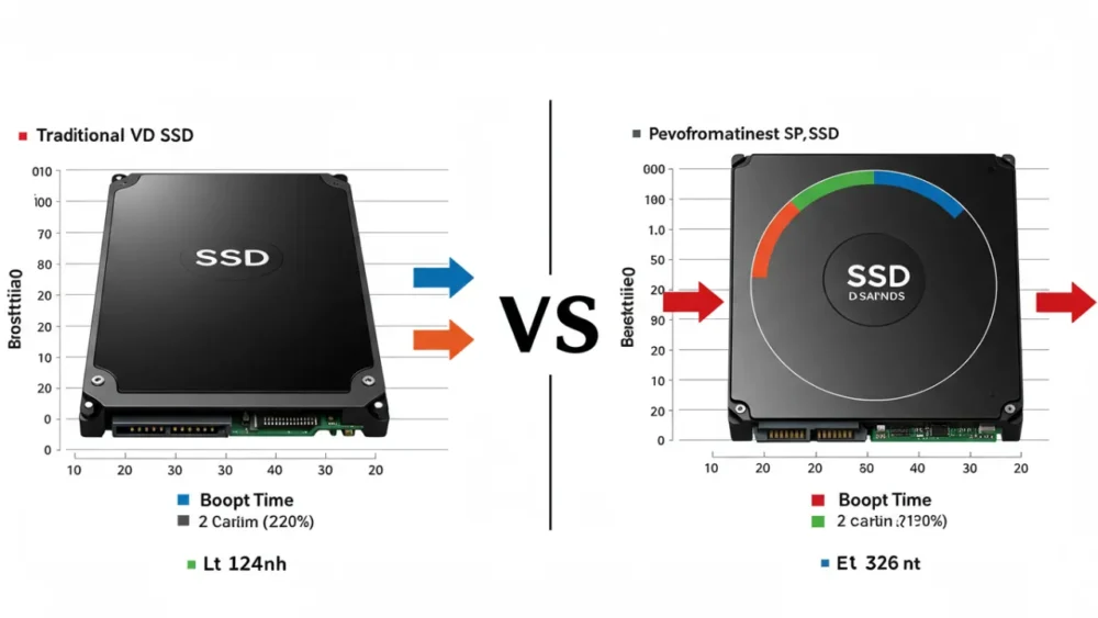 7 Configurações de Hardware e Software que Triplicarão a Velocidade do seu PC Instantaneamente 3 Comparação entre HDD tradicional e SSD com diferença de velocidade