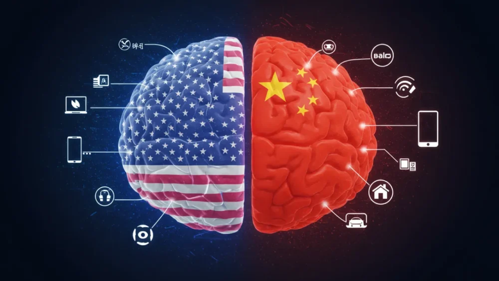 EUA x China: A Briga de Gigantes que Mexe com Nosso Celular 3 Inteligência artificial na disputa tecnológica entre Estados Unidos e China em 2025